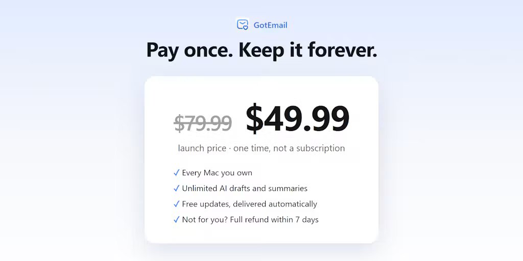 GotEmail: A fast, native Mac mail app for all your inboxes